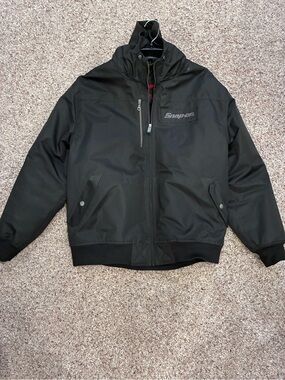 Snap-On Men's Black Hooded Work Jacket